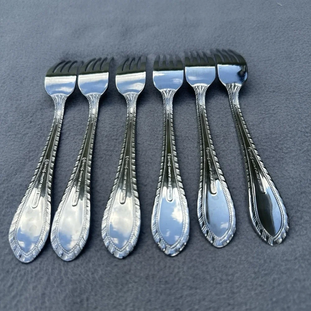 6 Reed & Barton Royal Britannia Dinner Forks Select Stainless Flatware